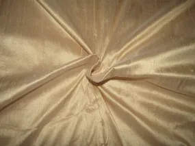 100% pure silk dupioni fabric golden beige 54" wide with slubs