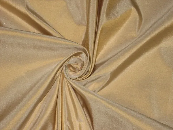 100% Pure SILK TAFFETA FABRIC Antique Gold Ivory Shot colour 54&quot; wide TAF#98[2]