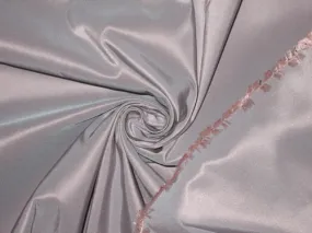 100% Pure SILK TAFFETA FABRIC Baby Pink x Blue colour 2.61 yards continuous piece 60" wide TAFCUT31