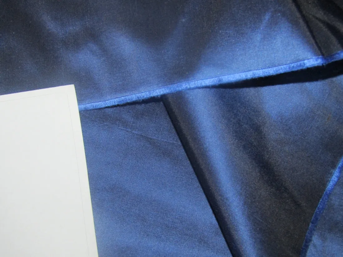 100% Pure SILK TAFFETA FABRIC Deep Blue color RAPIER PREMIUM QUALITY 60" wide TAF66[6]