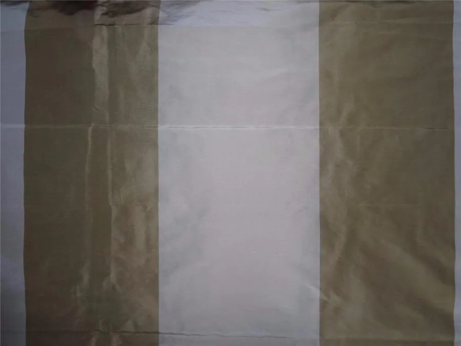 100% Pure Silk Taffeta Fabric Dusty Green x Beige Color 54&quot; wide TAF#S139[12]