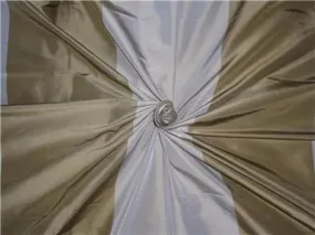 100% Pure Silk Taffeta Fabric Dusty Green x Beige Color 54&quot; wide TAF#S139[12]