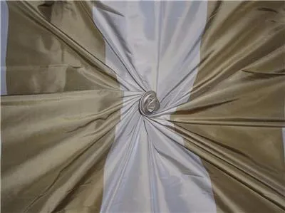 100% Pure Silk Taffeta Fabric Dusty Green x Beige Color 54&quot; wide TAF#S139[12]