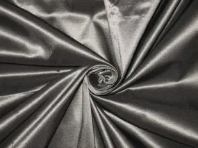 100% Pure SILK TAFFETA FABRIC Steel Grey 54&quot;TAF65/215