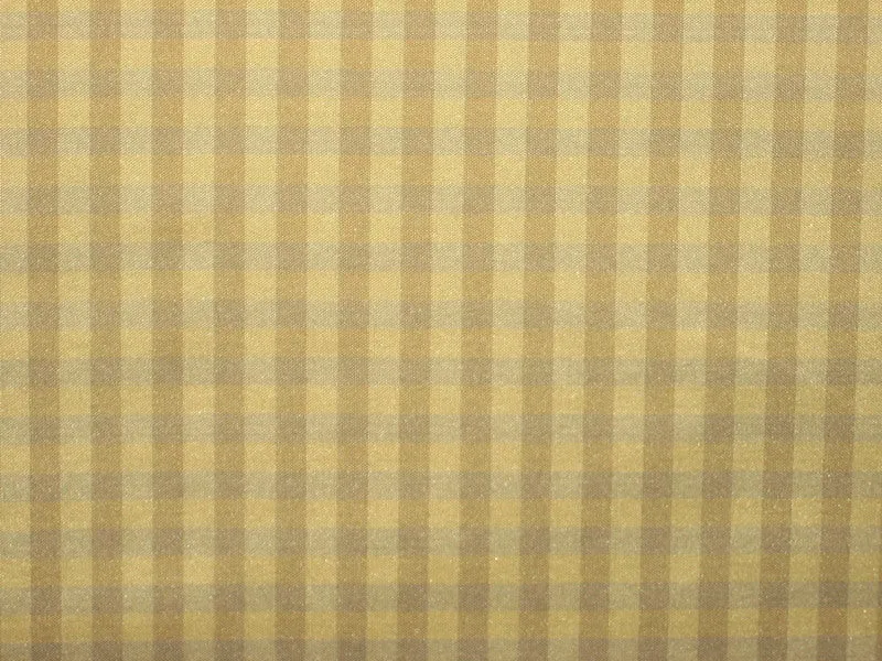 100% Silk Taffeta Fabric Brownish Grey,Brown &amp; Gold plaids Taf#C2[1] 54&quot; wide