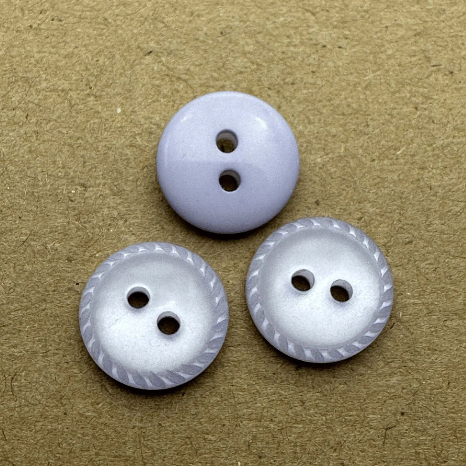 2 Hole Shiny Crimp Edge Button 12mm