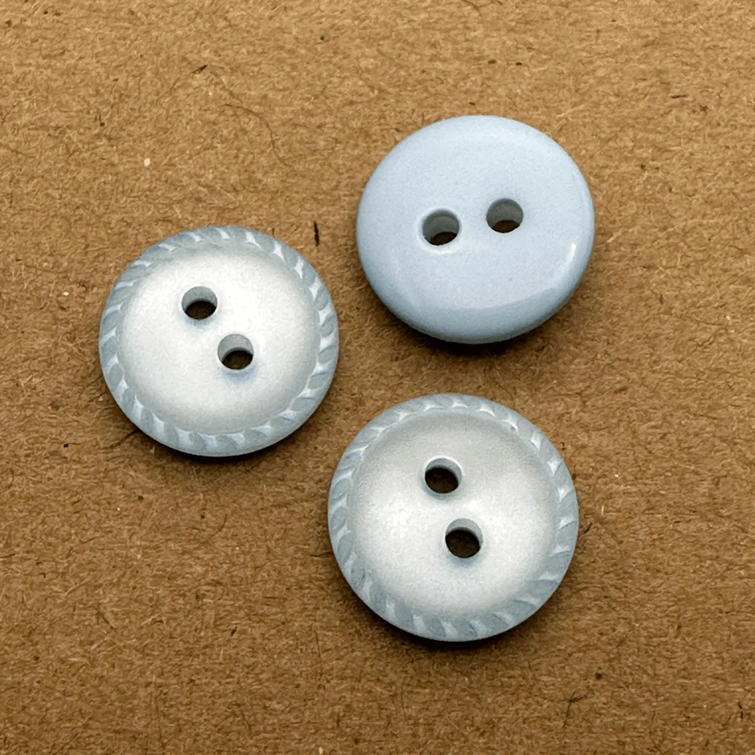 2 Hole Shiny Crimp Edge Button 12mm