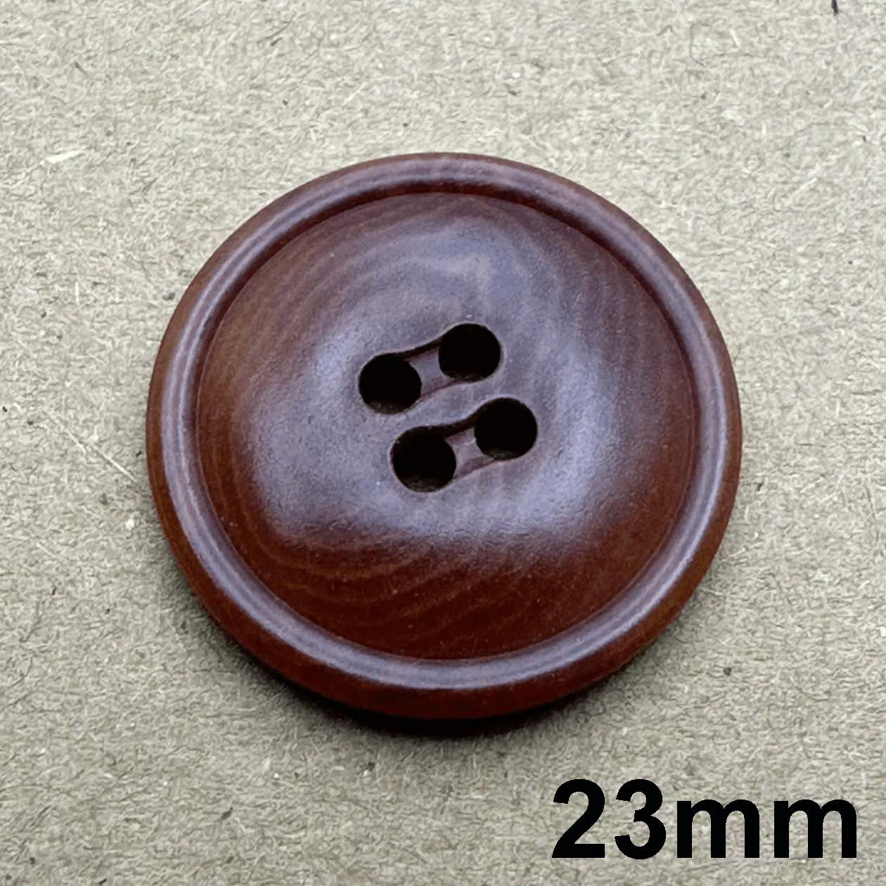 4 Hole Corozo Wood Grain Finish Button