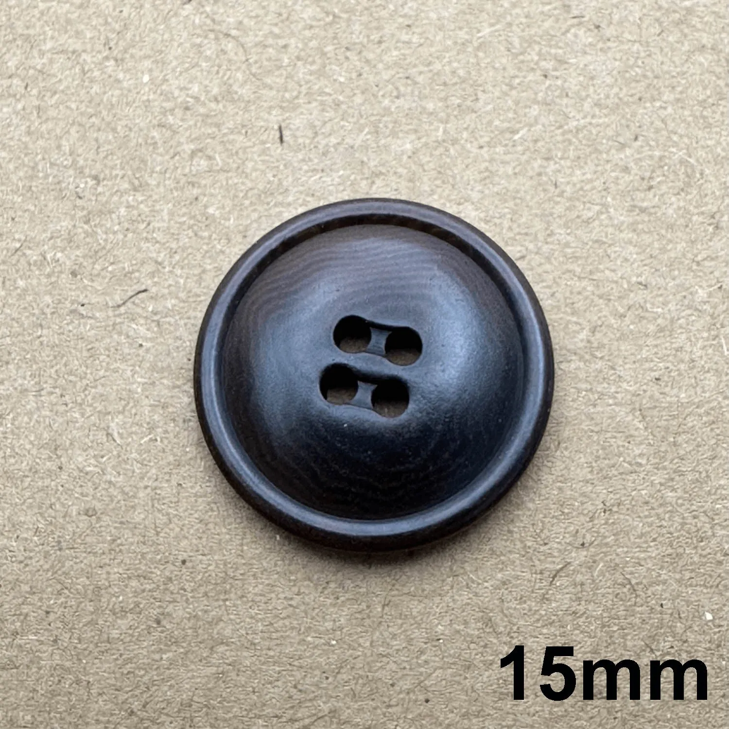 4 Hole Corozo Wood Grain Finish Button