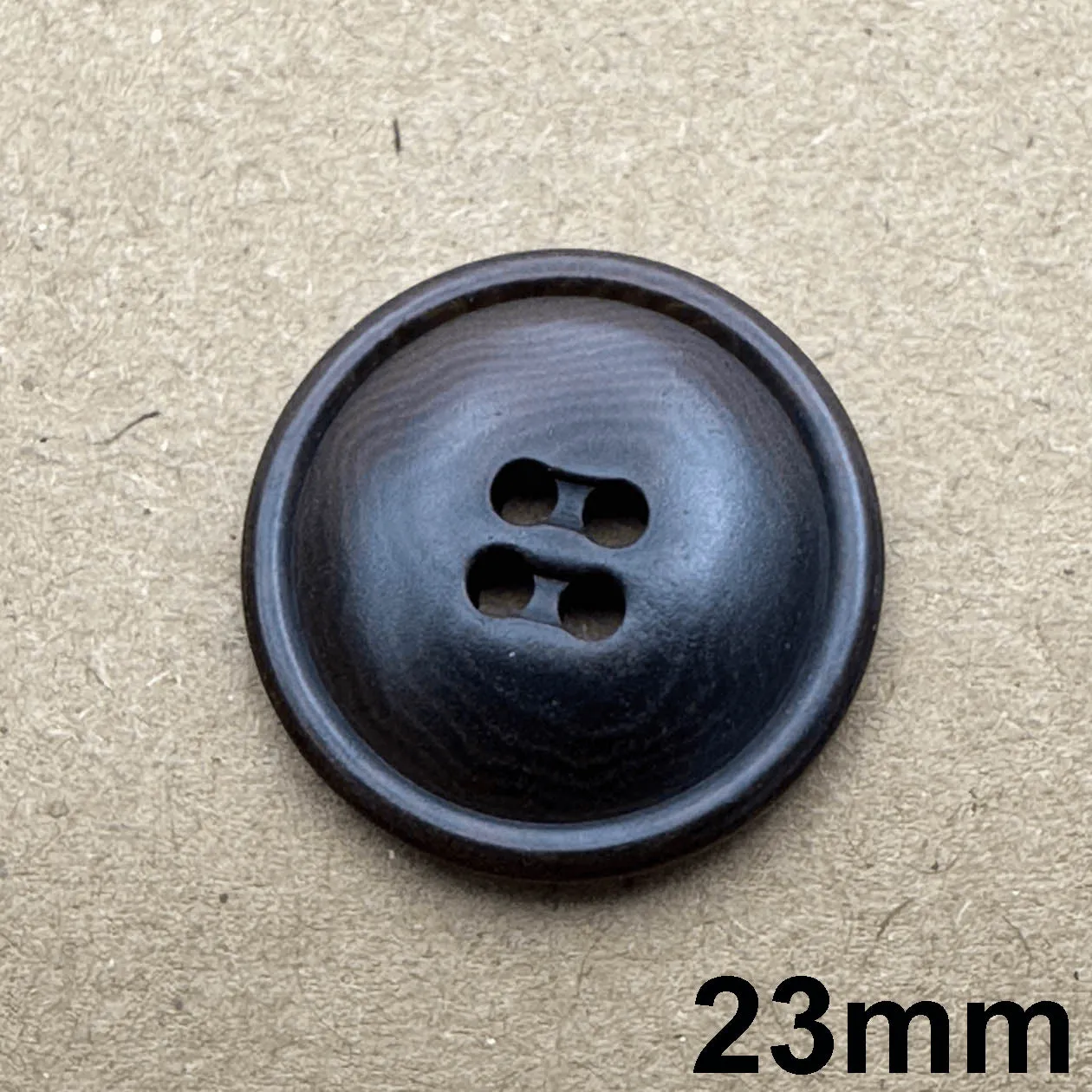 4 Hole Corozo Wood Grain Finish Button