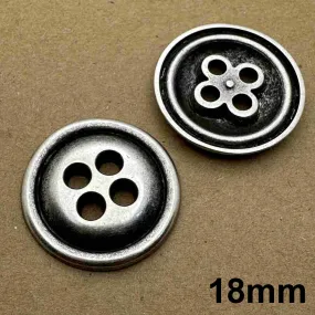 4 Hole Nickel Rim Edge Metal Button