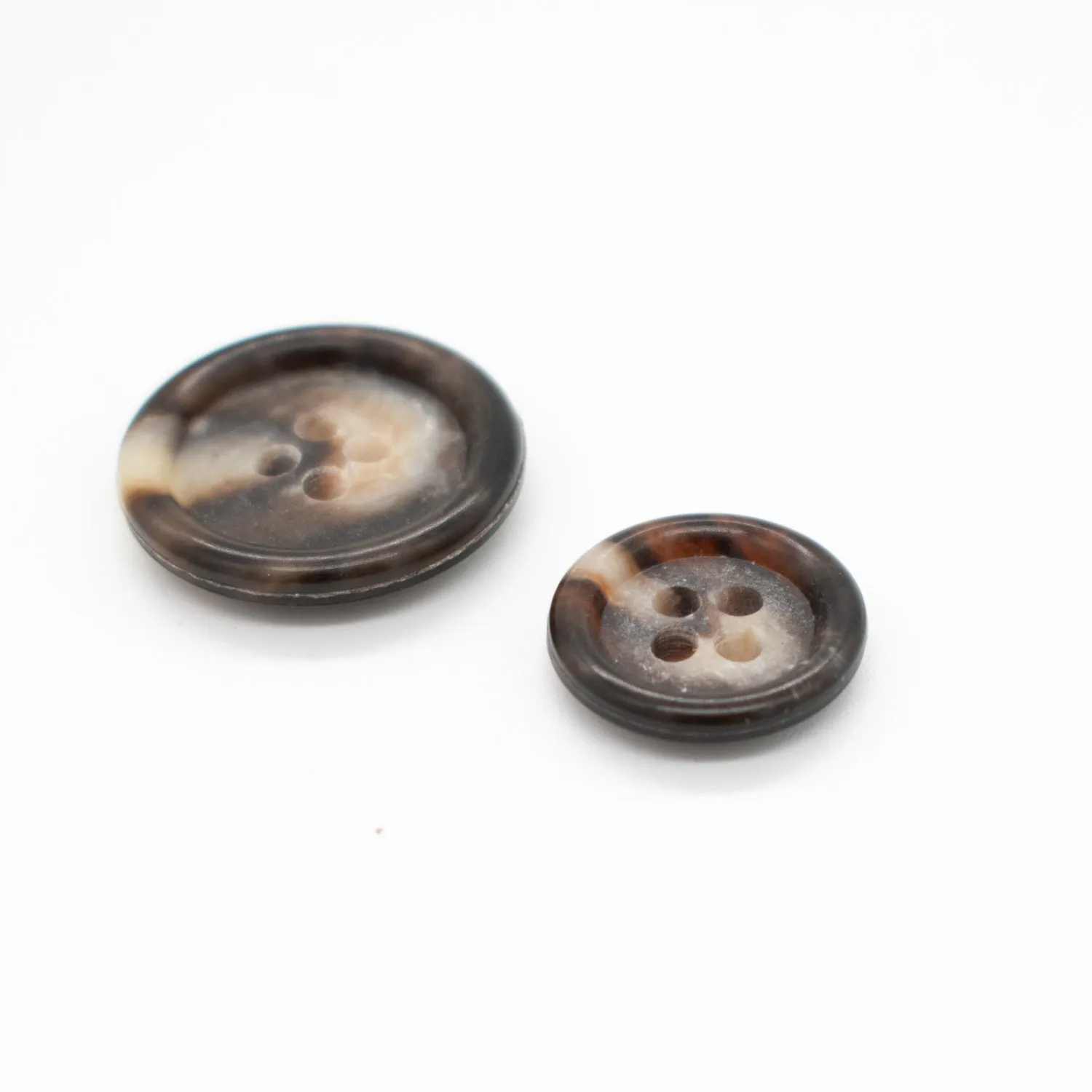 4 Hole Resin Horn Matte Centre Button