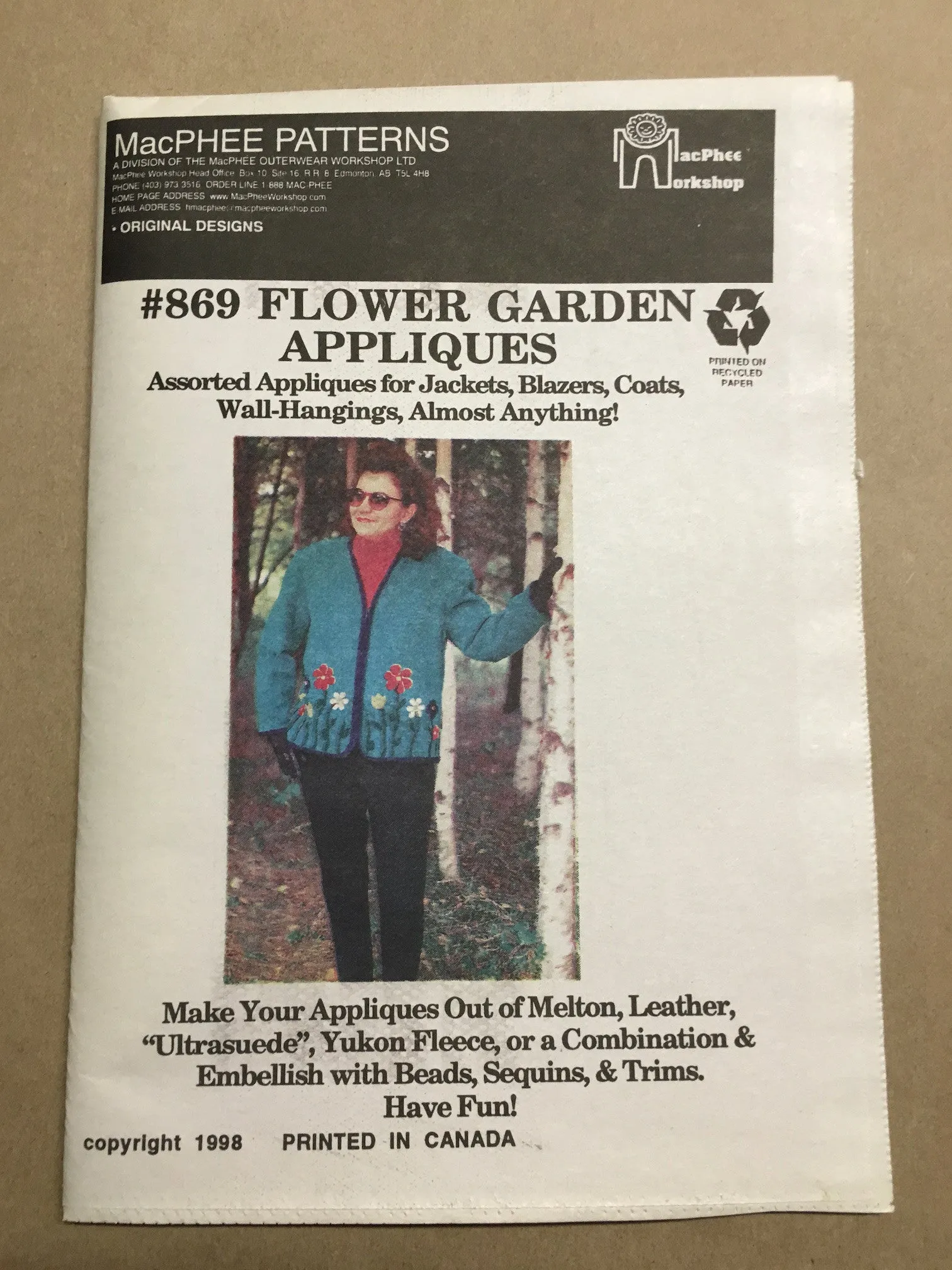 #869 FLOWER GARDEN APPLIQUES