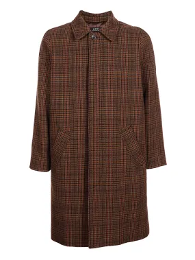 A.P.C. Checked Single-Breasted Mid-Length Coat