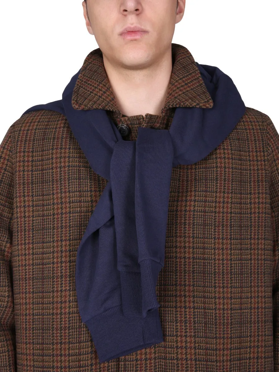 A.P.C. Checked Single-Breasted Mid-Length Coat