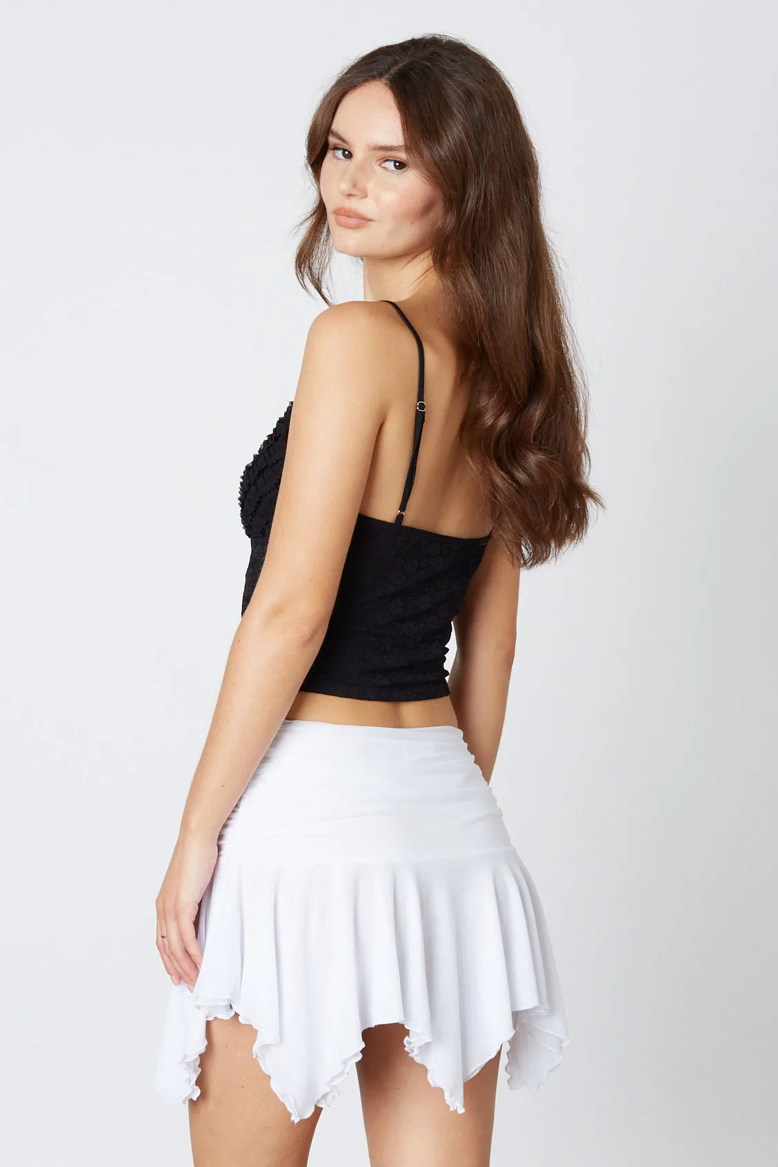 Asymmetrical Mesh Skirt