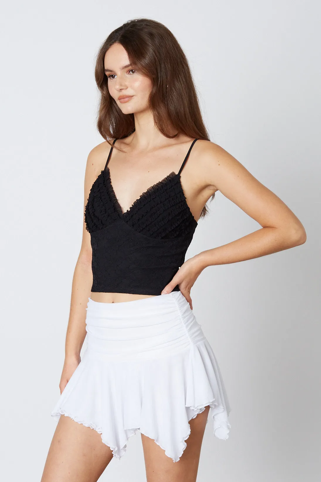 Asymmetrical Mesh Skirt