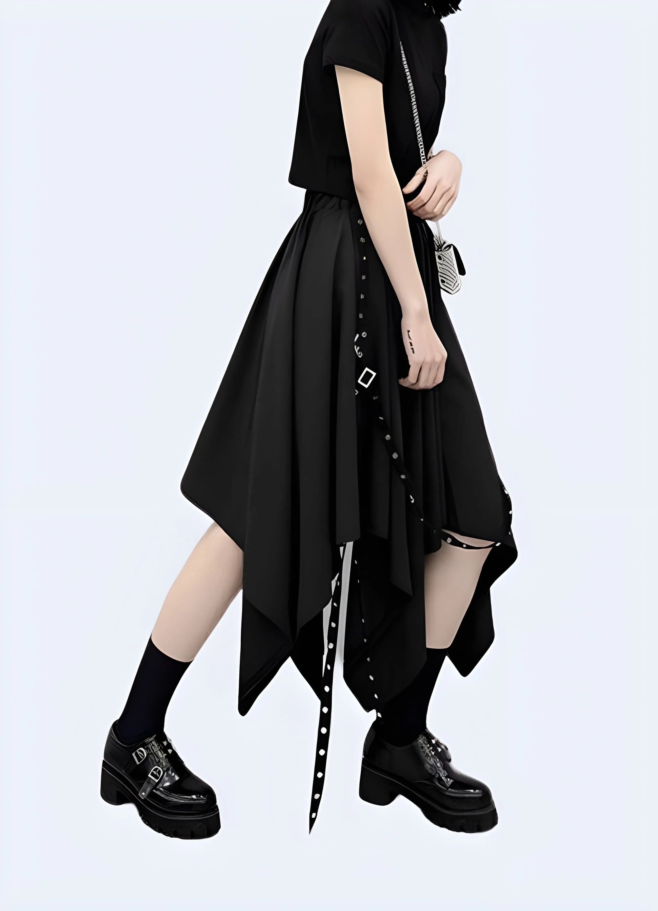 Asymmetrical Techwear Skirt