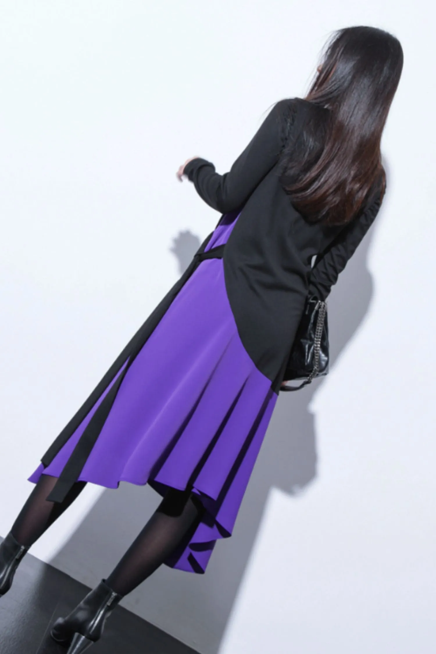 Asymmetrical womens autumn knit dress 5597