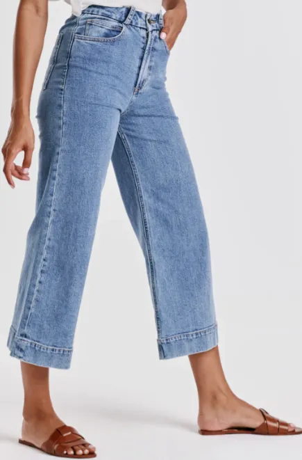 Audrey High Rise Wide Crop Jean