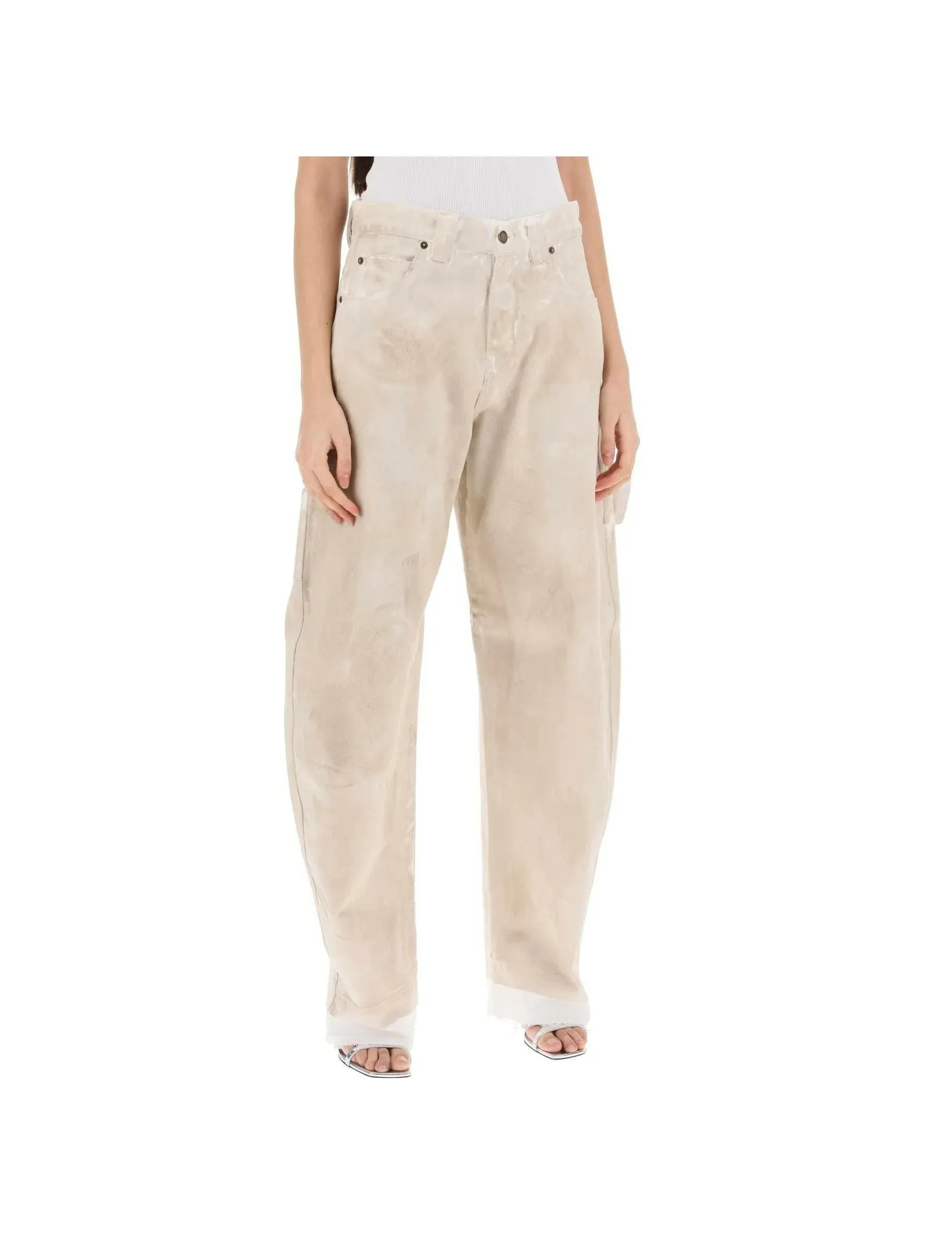 Audrey Marble Effect Cargo Pants