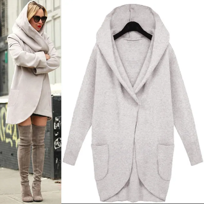 Autumn Long Sleeves Fashion Loose Wool Coat