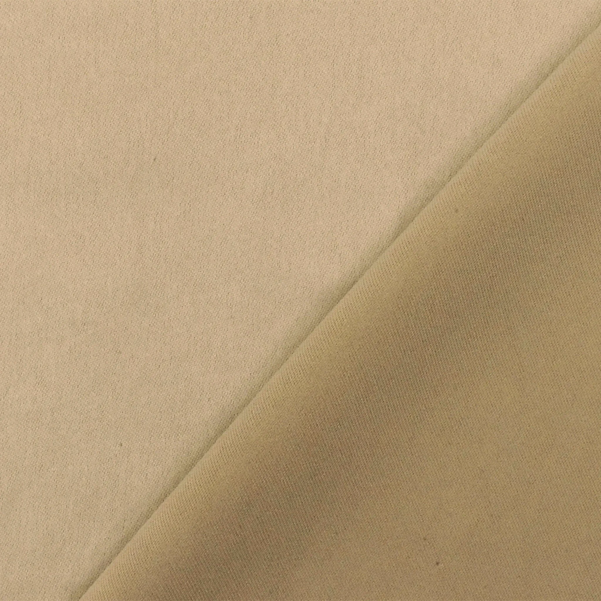 Beige Famous Designer Recycled Polyester Satin Woven Fabric