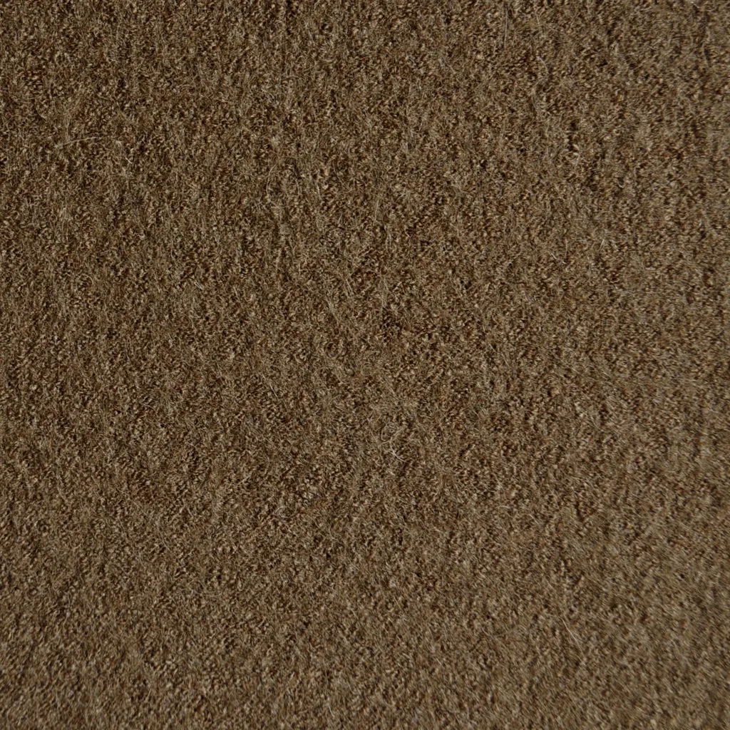 Boiled Wool Blend Coating Sepia