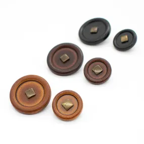 Brass Metal Central Leather Shank Button