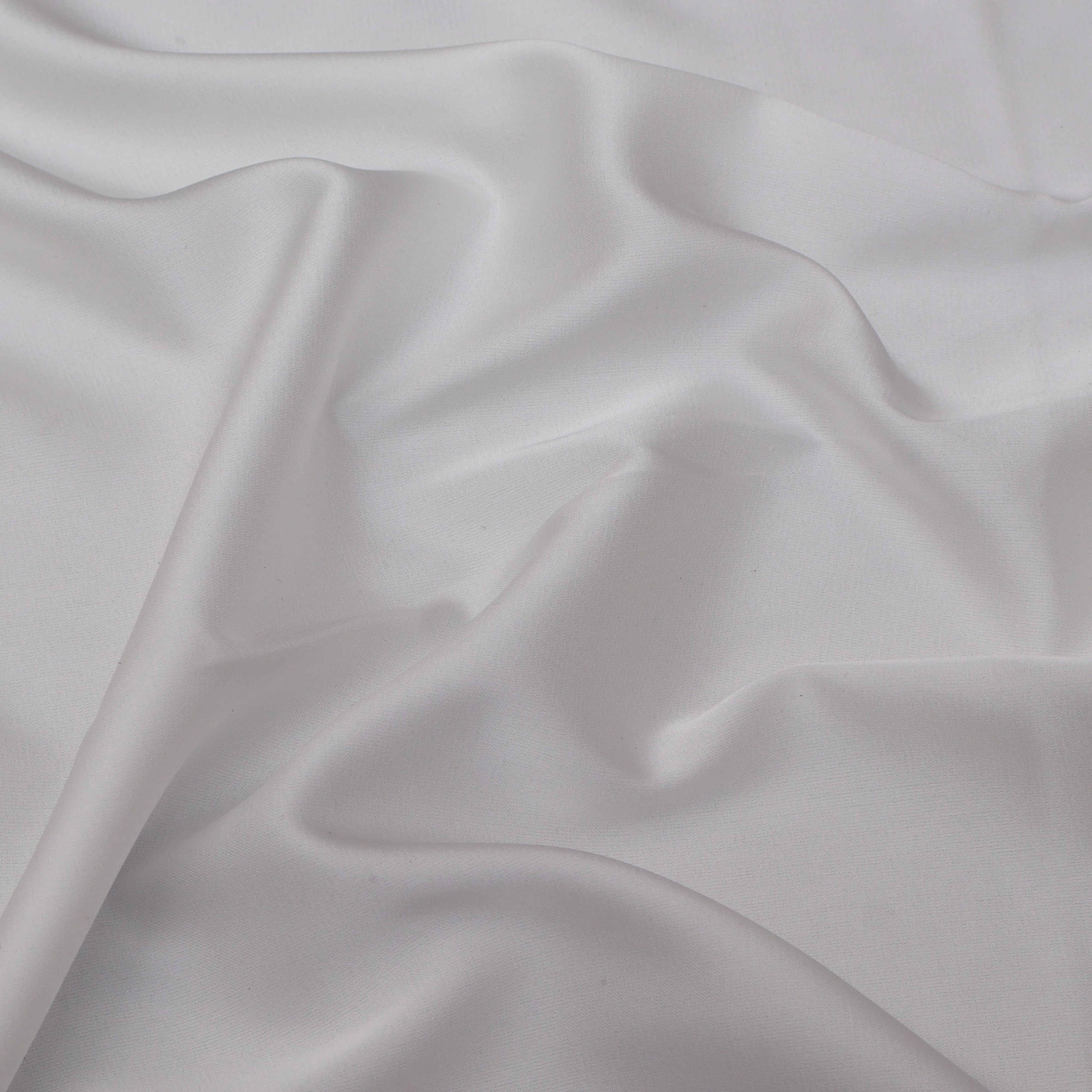 Bright White Color Armani Satin Fabric