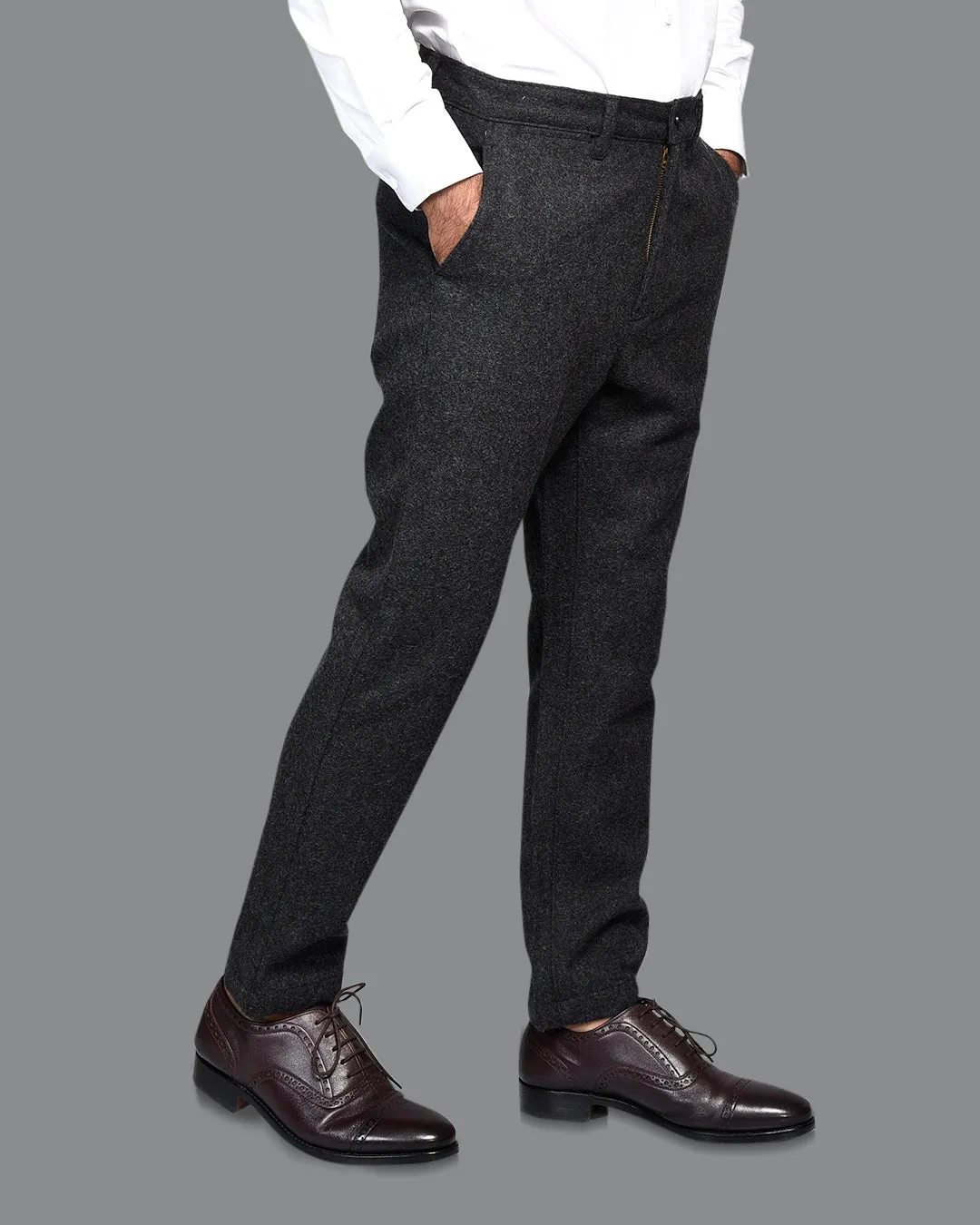 Charcoal Grey Wool Winter Pant