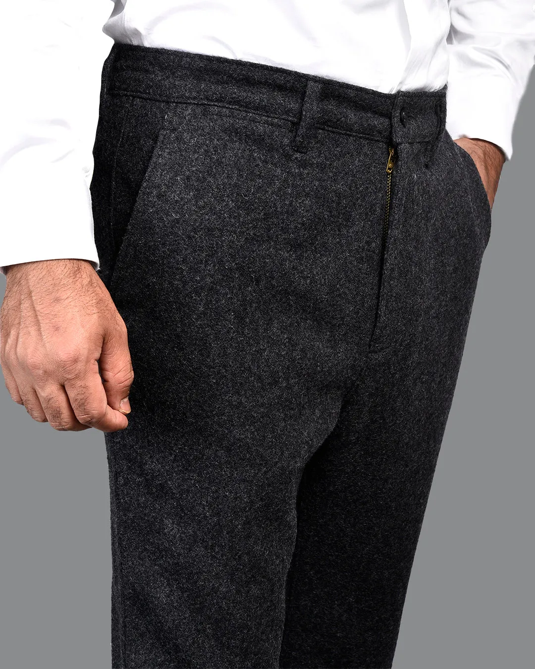 Charcoal Grey Wool Winter Pant