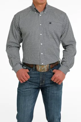 Cinch | Grey Print LS Classic Shirt