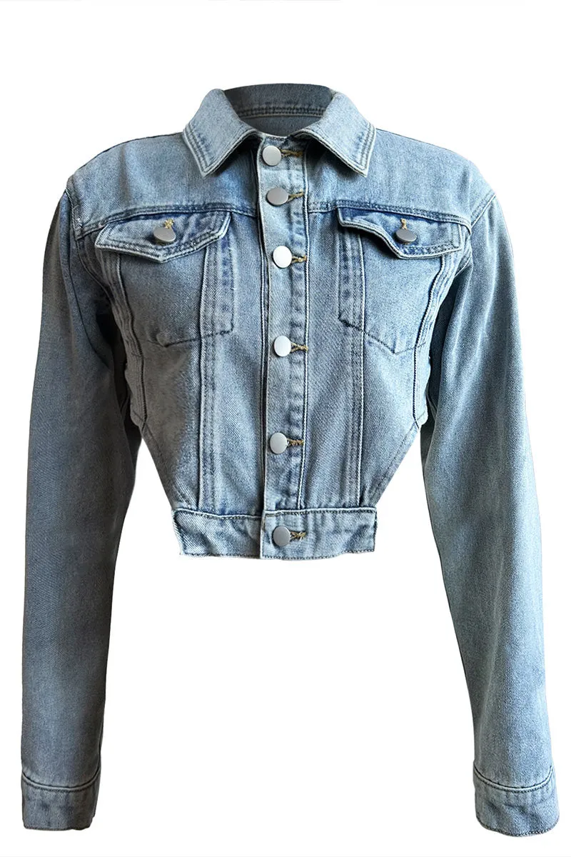 CJ0540 Irregular Denim Jacket