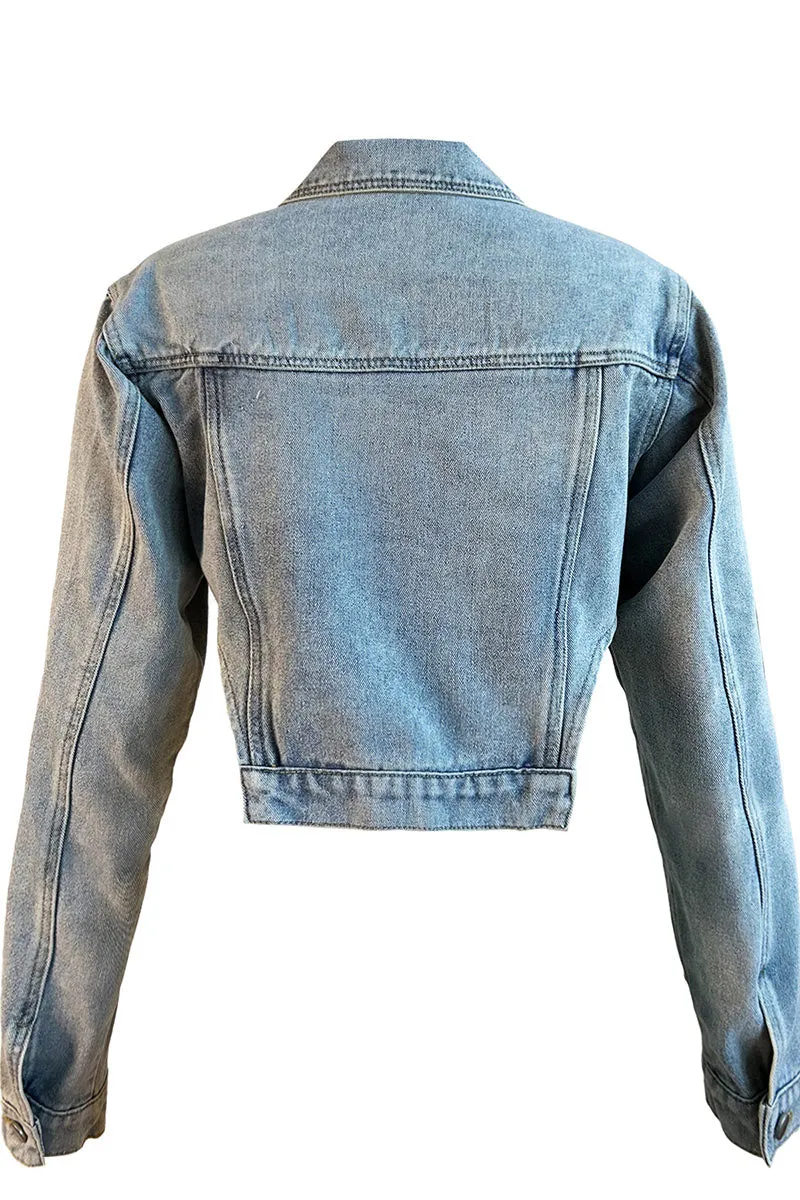 CJ0540 Irregular Denim Jacket