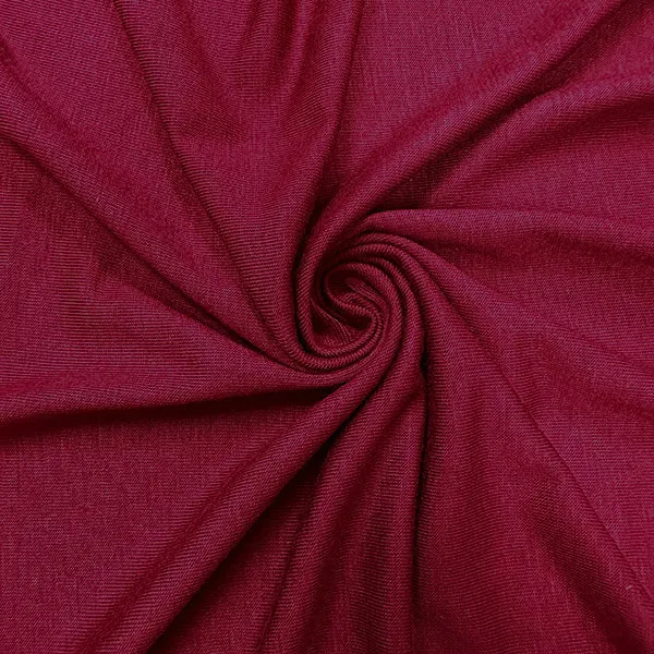 Dark Magenta Solid Rayon Spandex Jersey Knit Fabric