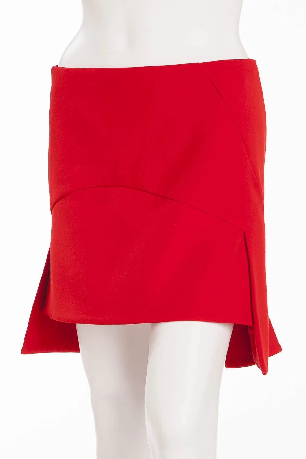 Givenchy - Red Asymmetrical Mini Skirt - FR 38