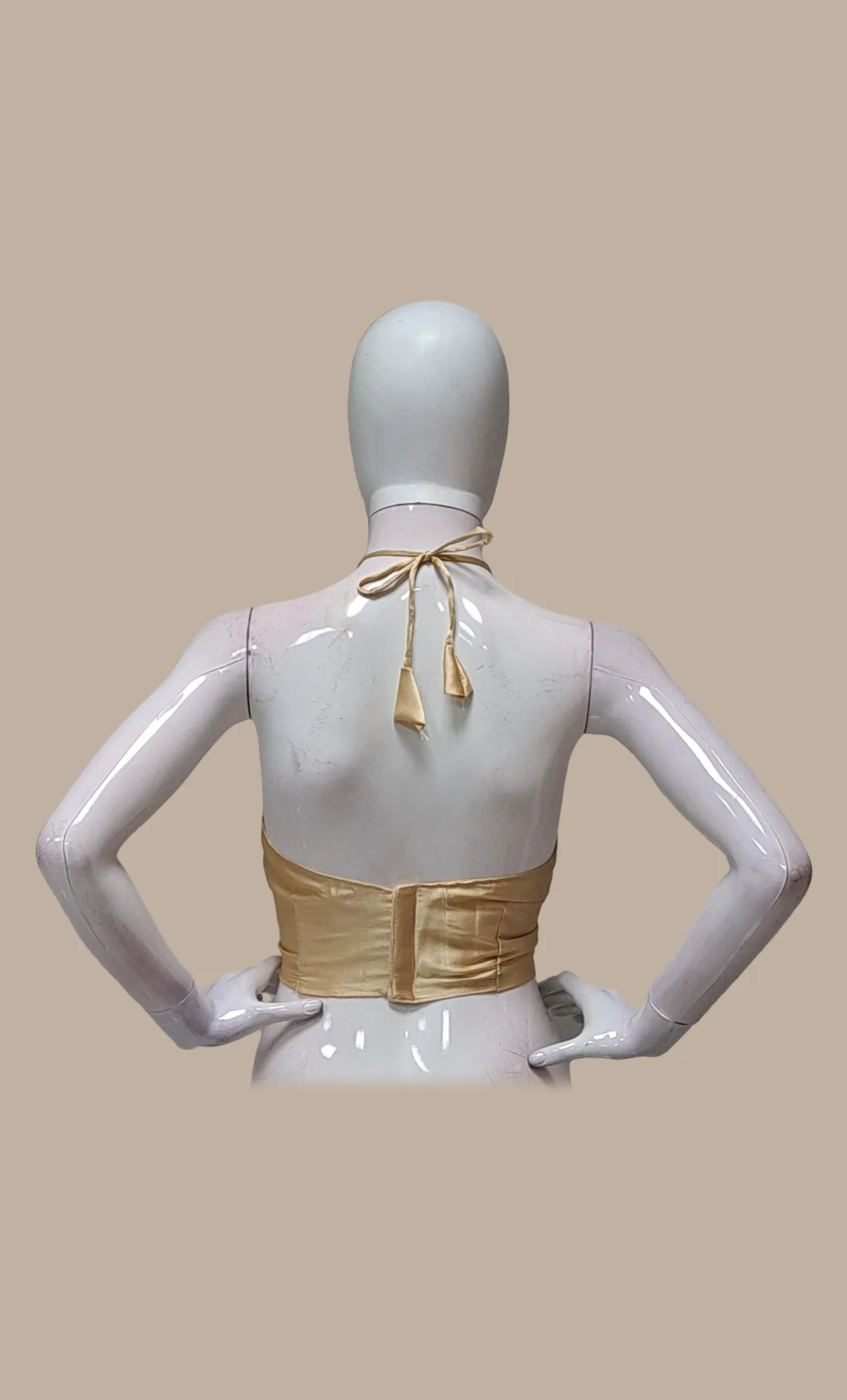 Gold Satin Silk Blouse