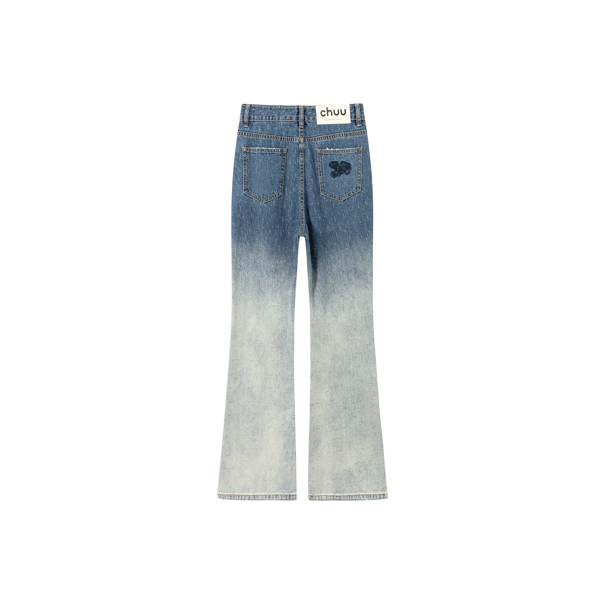 Gradient Distressed Denim Jeans