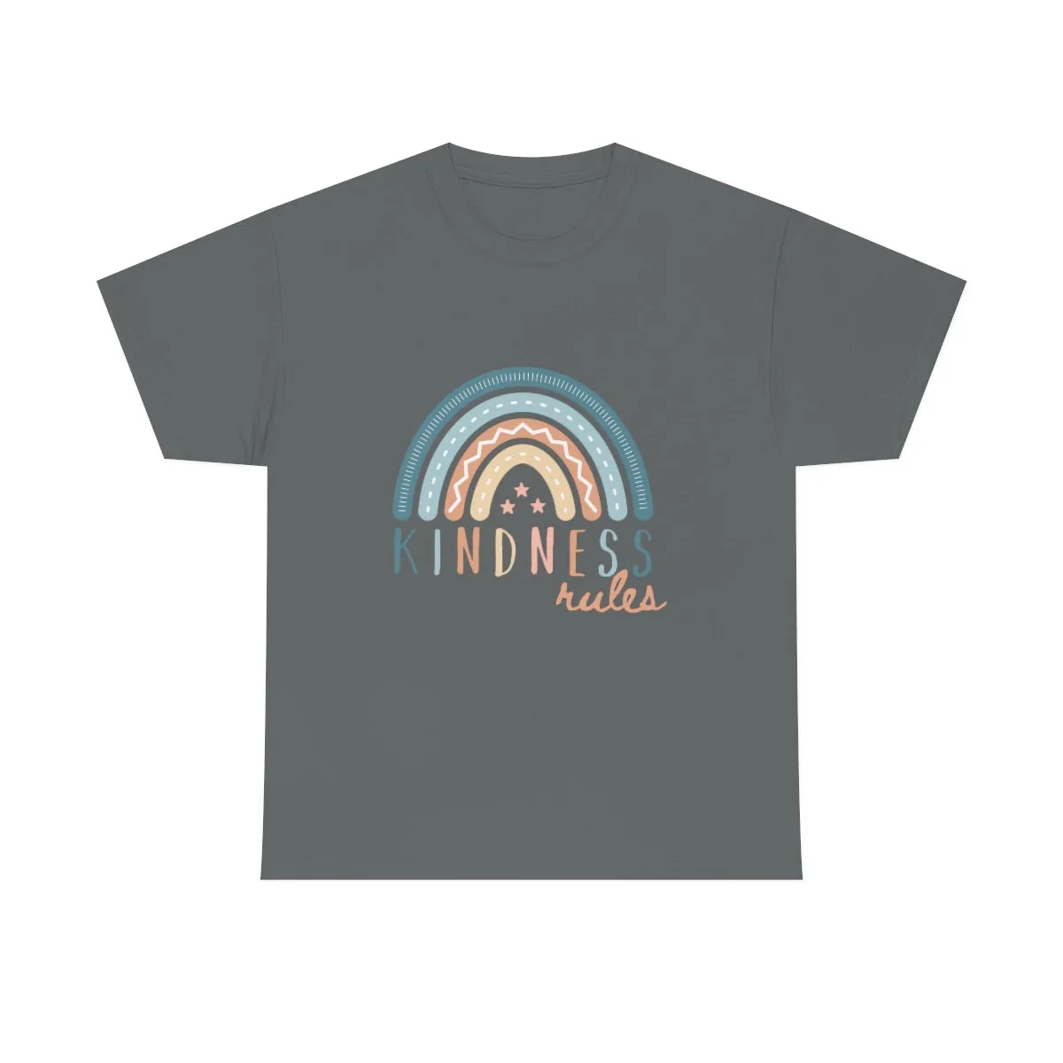 KINDNESS RULES Rainbow Unisex Heavy Cotton Tee S-5XL