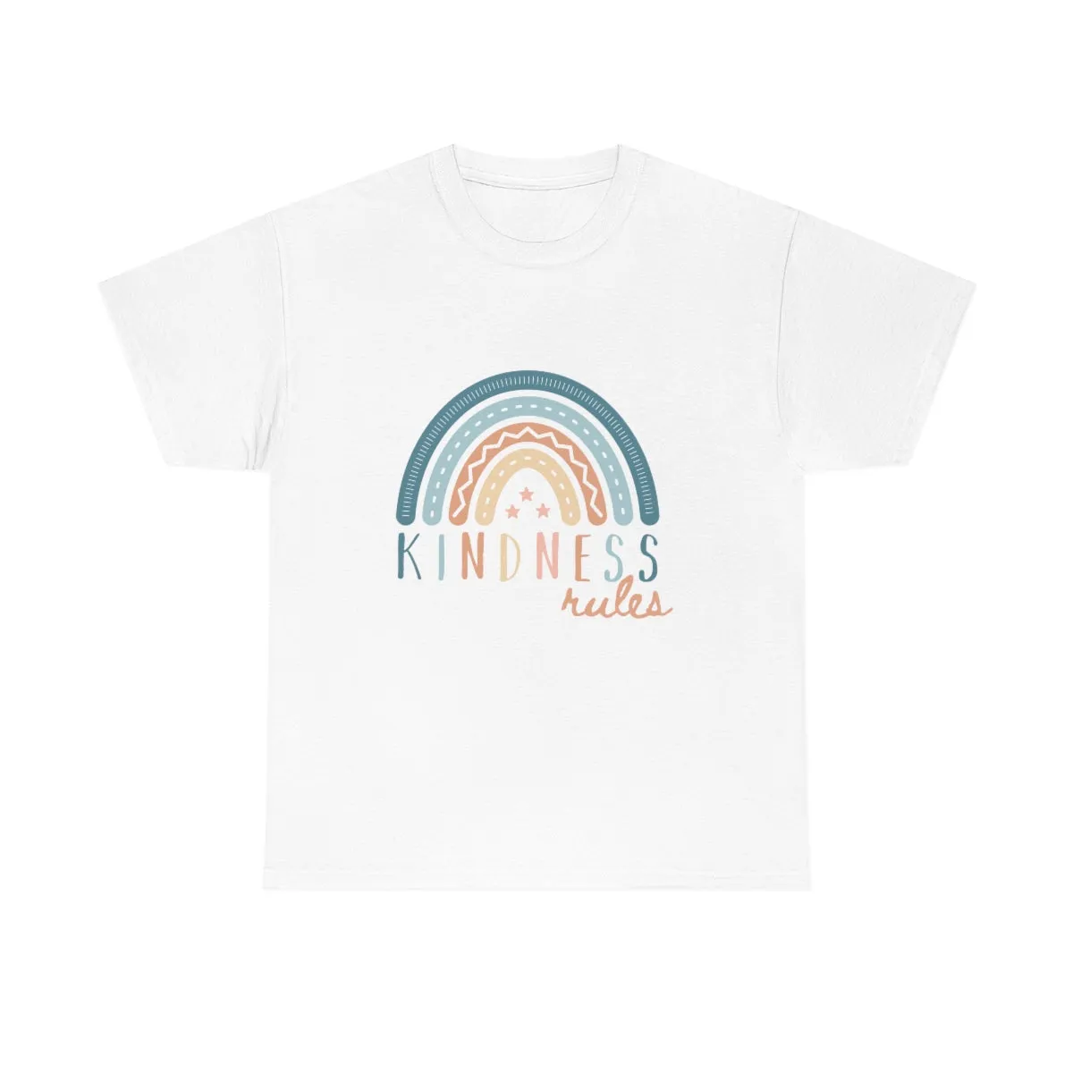 KINDNESS RULES Rainbow Unisex Heavy Cotton Tee S-5XL