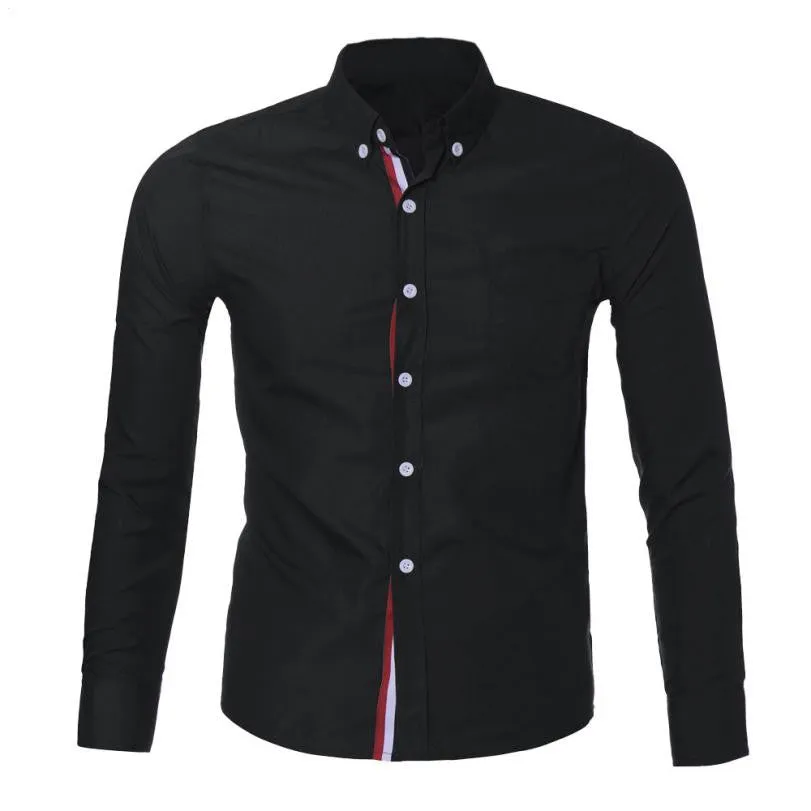 Mens Button Slim Fit Long Sleeve Shirts