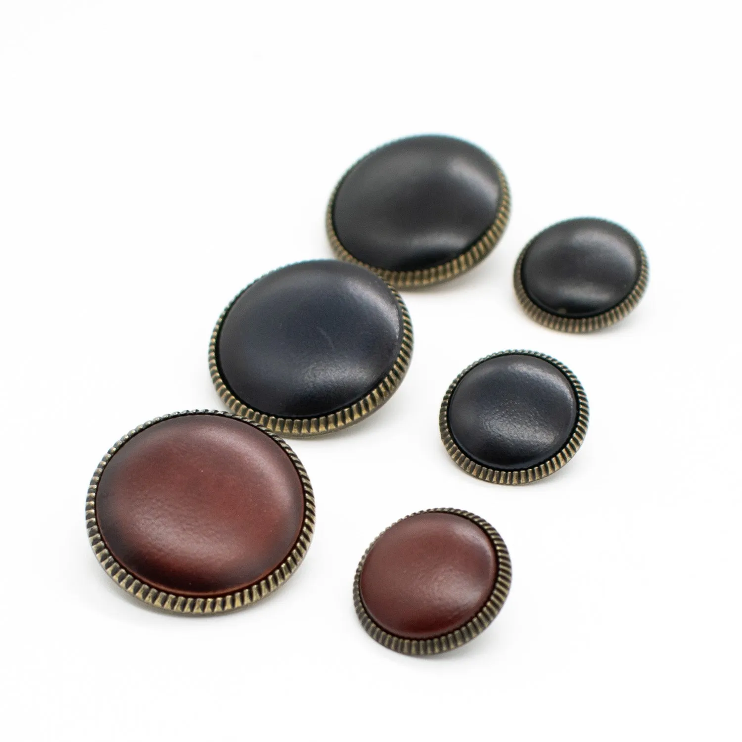 Metal/Imitation Leather Shank Button