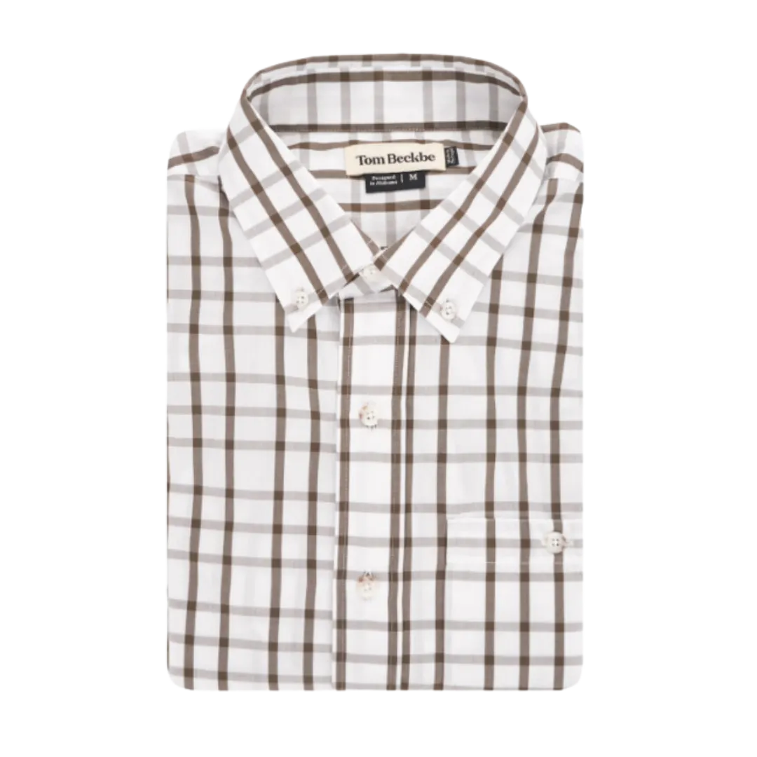 Monroe Poplin Shirt - Branco Dark Khaki