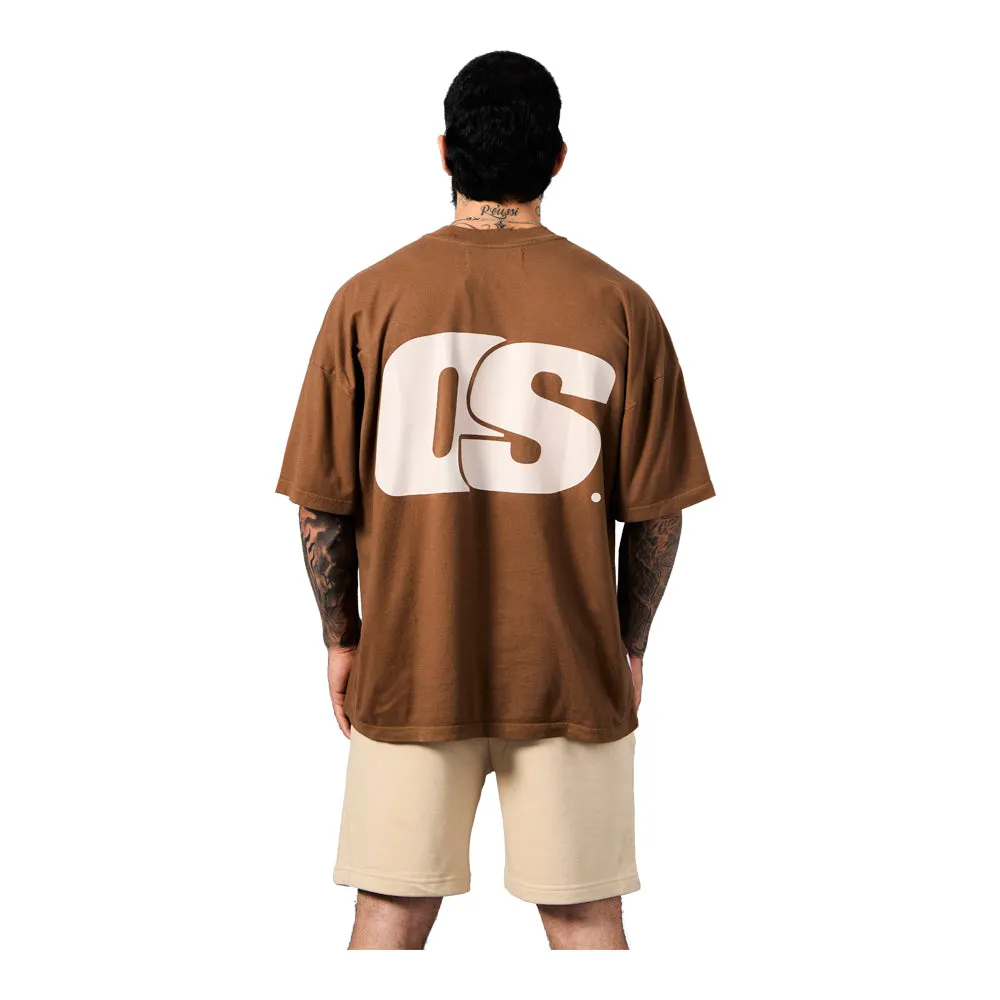 Ownership Men's Solid T-Shirt - Brown & White