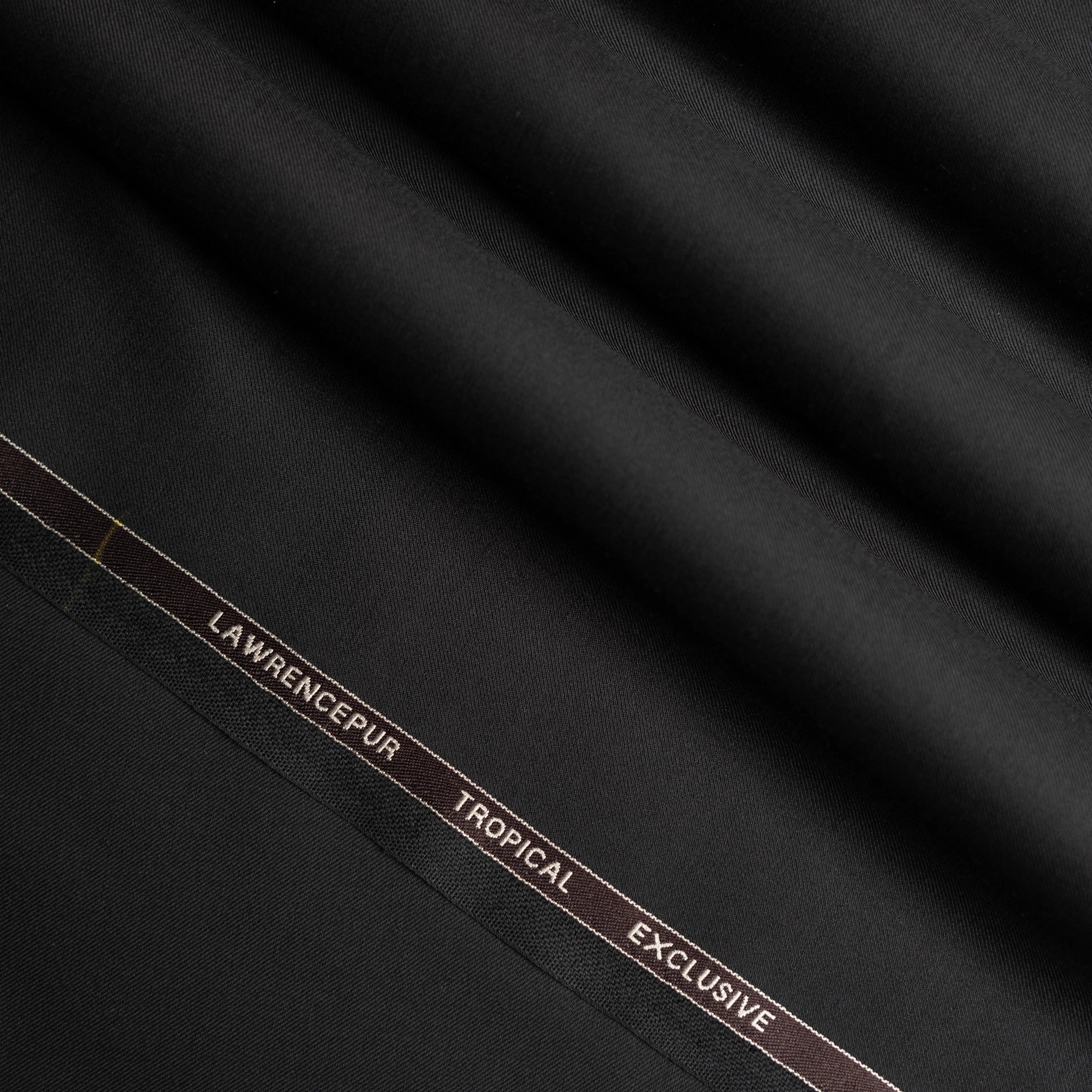 Plain-Black, Wool Blend, Tropical Exclusive Suiting Fabric