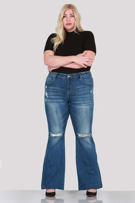 PLUS SIZE BOOT CUT WITH DESTROY