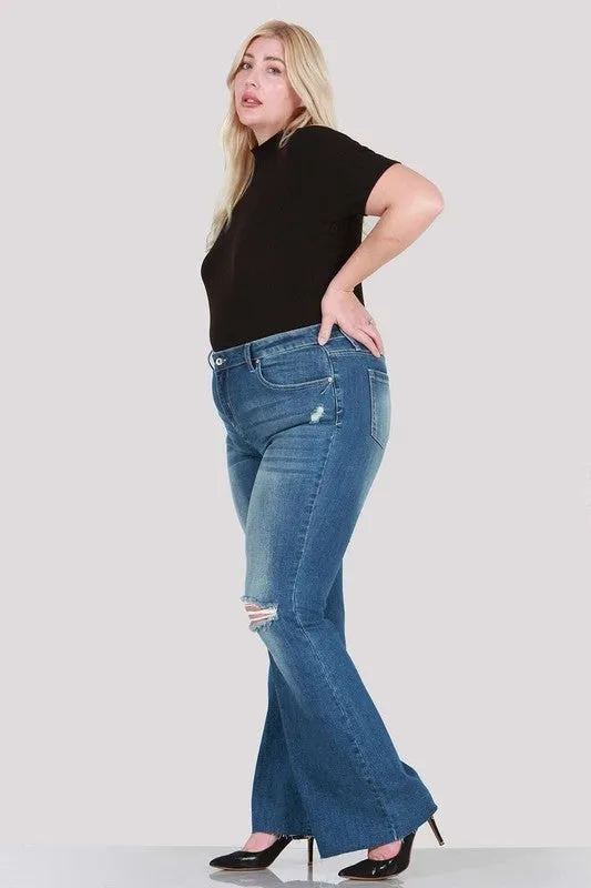 PLUS SIZE BOOT CUT WITH DESTROY