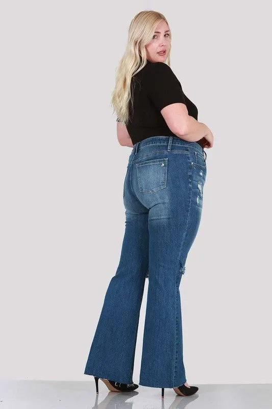 PLUS SIZE BOOT CUT WITH DESTROY