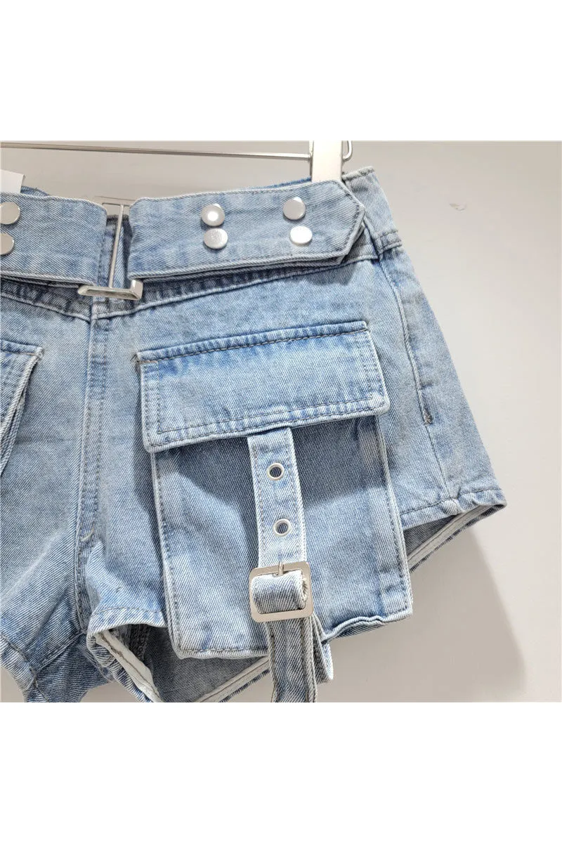 PM0191 Cargo Denim Shorts